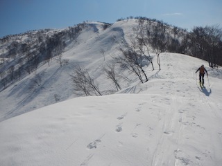 雪を求めて、北アルプス北端・白鳥山へ_c0359615_22041489.jpg