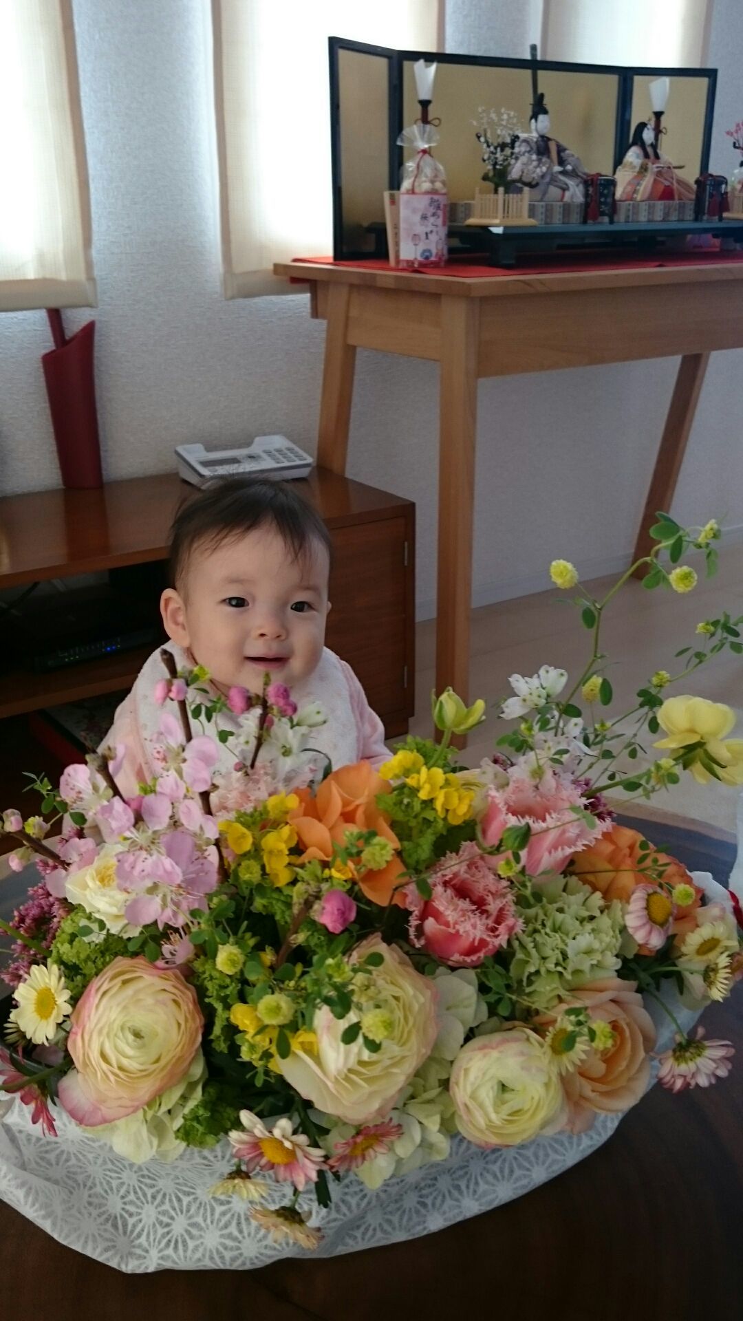 ひなまつり 初節句のお祝いに 一会 ウエディングの花