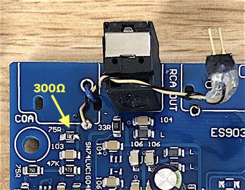 ES9038Q2M基板改造①パルストランス : 通電してみんべ