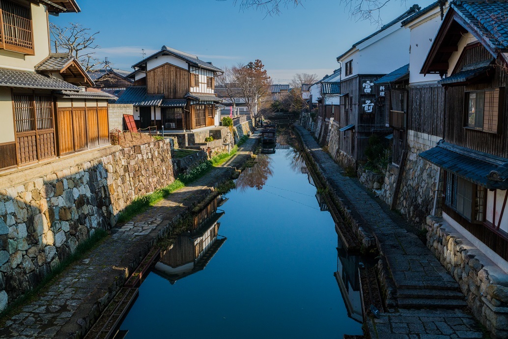 八幡堀に咲く水仙_e0363038_11075831.jpg