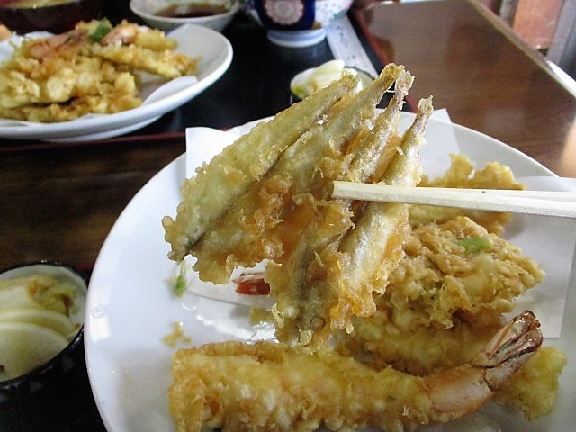 ほたて 食堂 で上天ぷら御飯 冒険家ズリサン