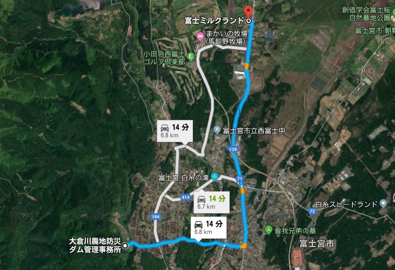 静岡県の大倉川農地防災ダムへ~ 絶景、雄大な富士山に見守られたダム ~(ダムカード1枚ゲット)_e0304702_07565457.jpg