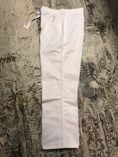 希少 美品 usnavy 40s50s アメリカ軍 セーラーパンツ コットン 白 ビンテージ40's○U.S.NAVYボタンフライコットンセーラーパンツ白