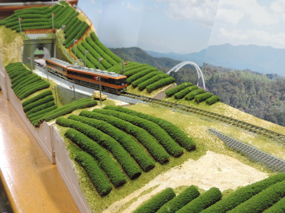 Nゲージ対応　大井川鉄道沿線イメージ風景 ジオラマ 田舎の風景　ハンドメイド Nゲージ対応 大井川鉄道沿線イメージ風景 ジオラマ 田舎の風景