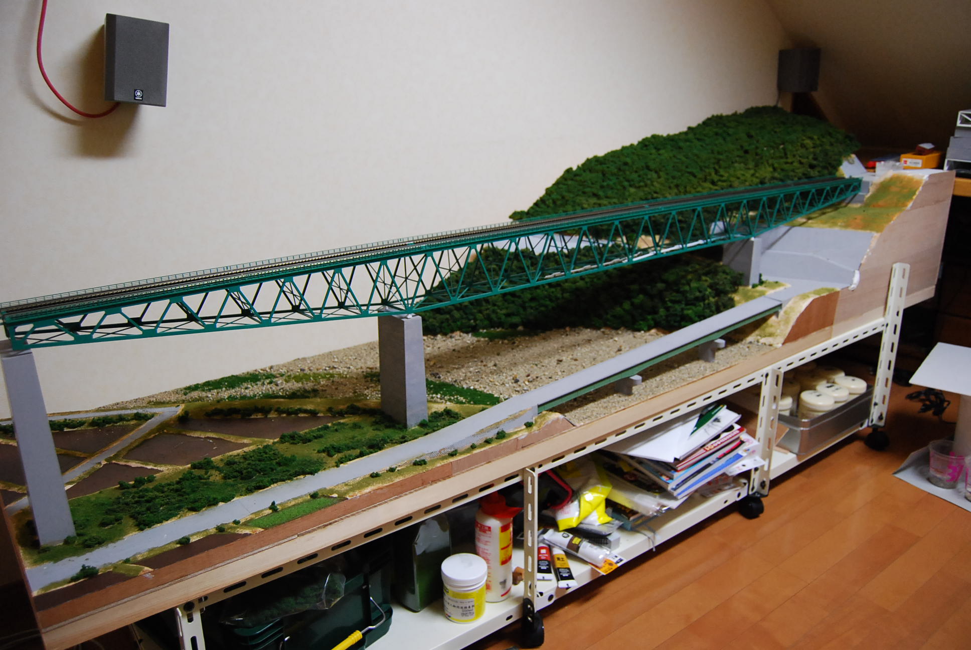 鉄道模型・N】新桂川橋梁モジュール・川底 : kazuの日々の企み！