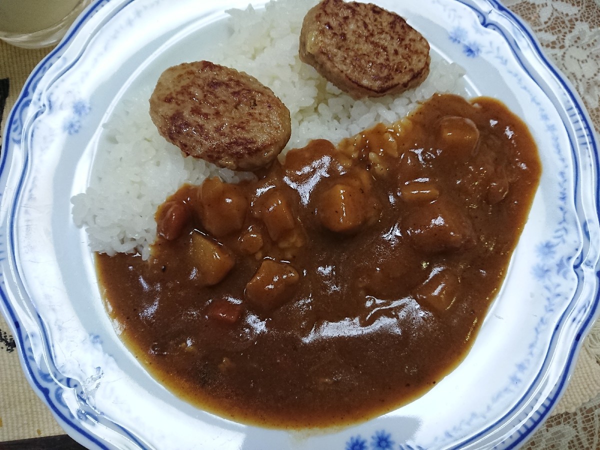 3/14 ミニハンバーグカレー & クリーミージンジャーポタージュスープ @自宅_b0042308_06523298.jpg