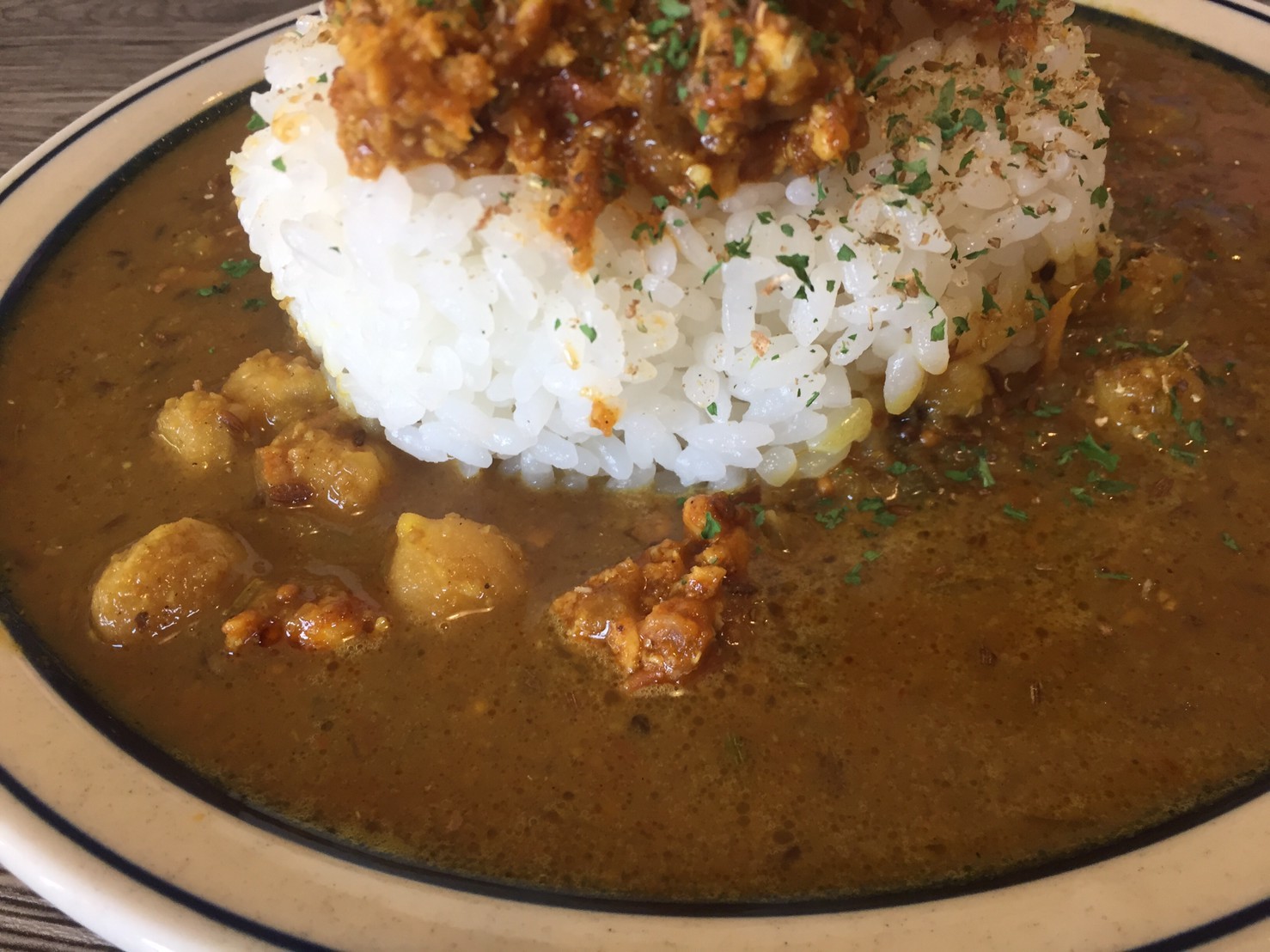 カレー食堂 Bonheur  ココナッツダルの鶏キーマ_e0115904_06042380.jpg