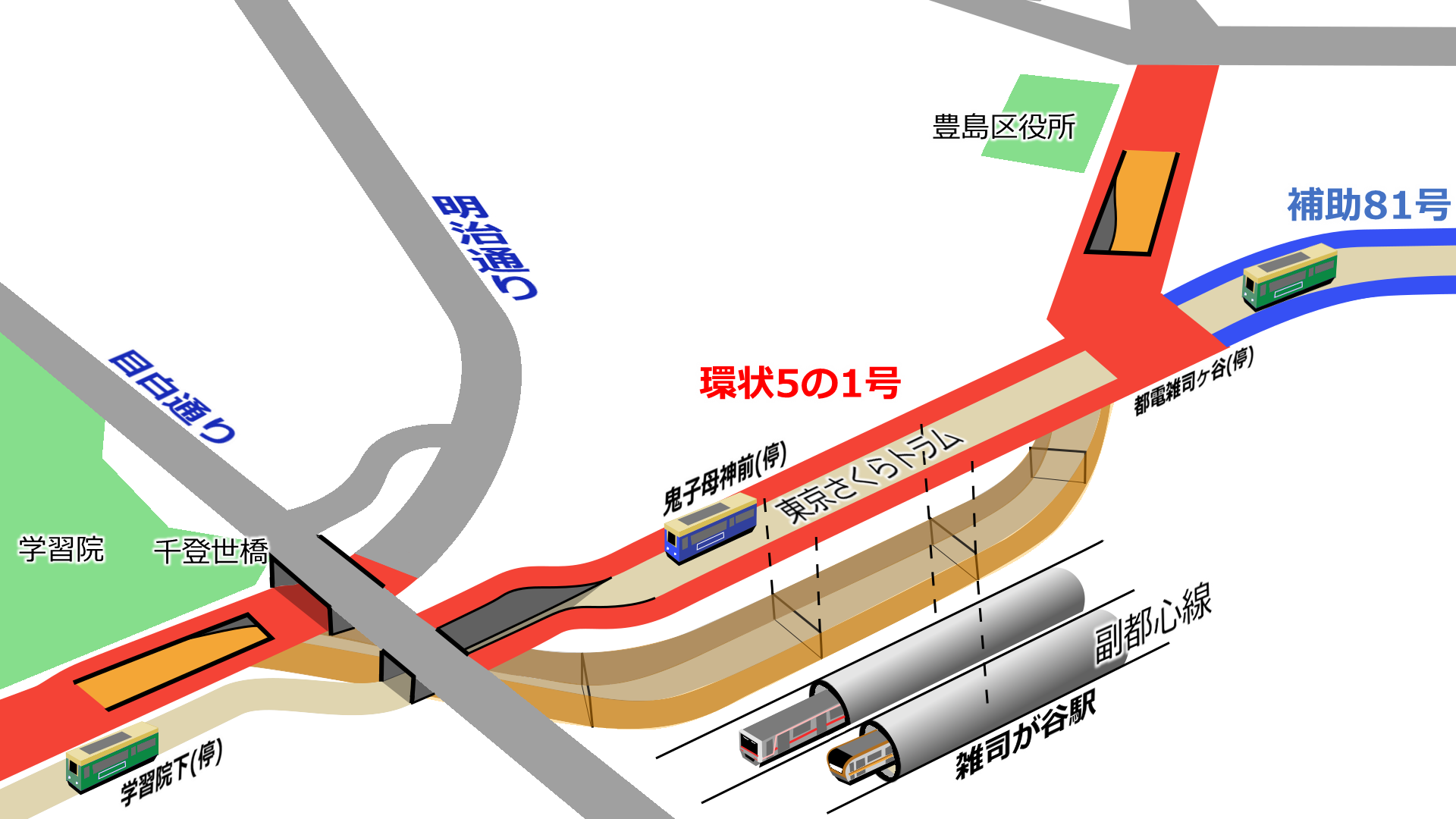 環状5の1号線(雑司ヶ谷) 進捗状況2019.3_a0332275_01213301.png