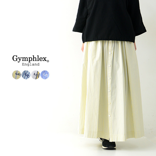 GYMPHLEX [ジムフレックス] W\'s MULTI STRIPE SKIRT [J-1360 MUP] 2カラーストライプスカート・ギャザー・コットン・ロング・LADY\'S_f0051306_18013636.jpg