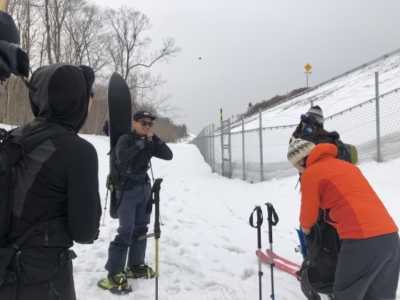 塩谷丸山でスノーシュートレッキング