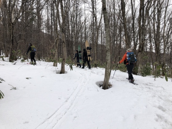 塩谷丸山でスノーシュートレッキング_d0198793_12133885.jpg