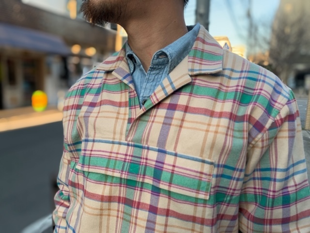 NOAH NYC MADRAS CHECK PULLOVER SHIRT！！！_a0221253_19443670.jpg