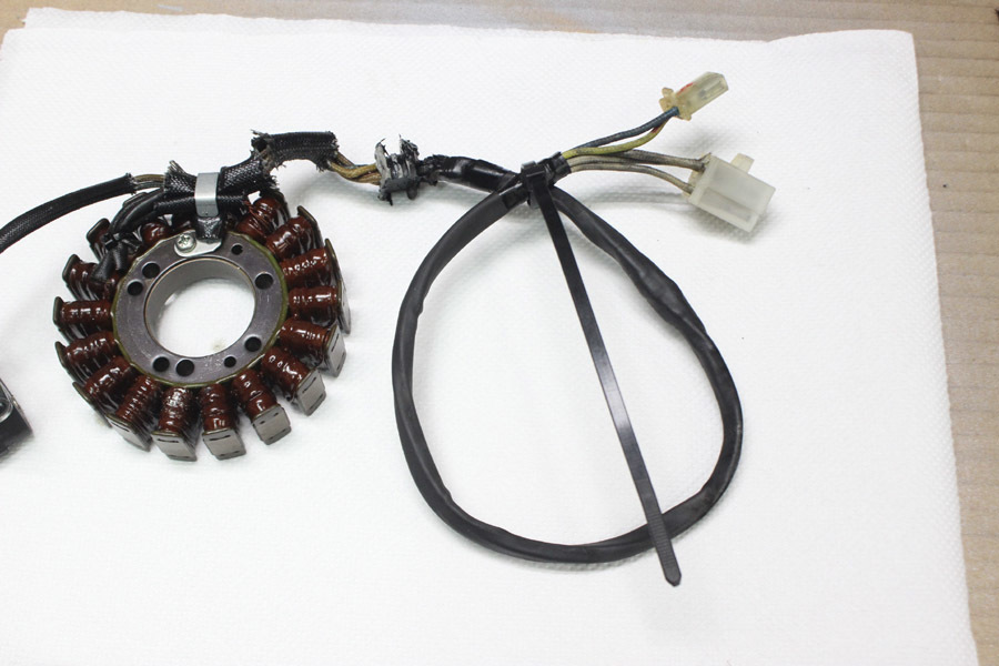 Tt250rジェネレーター修理中 モトアサイン