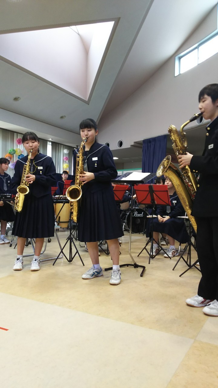光野中学校吹奏楽部演奏会 光野デイサービスセンターブログです 光野中学校吹奏楽部演奏会 光野デイサービスセンターブログです