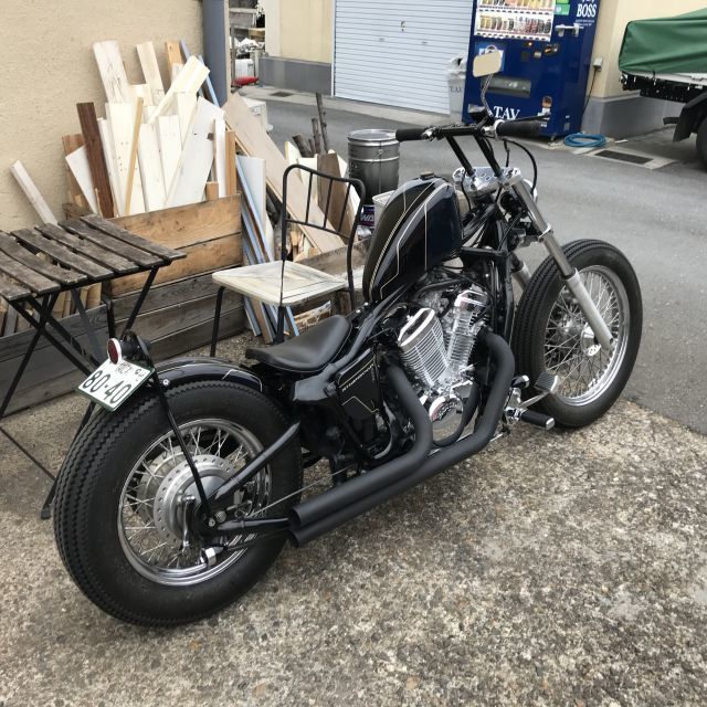 スティード600 カスタム イッソン号 前後ホイール交換 フロント21インチ化 リア16インチ化 Jet Custom Cyclesのカスタムバイク日誌