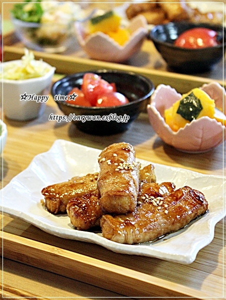 サーモンのバター醤油焼き弁当とおうちごはん♪_f0348032_17285577.jpg