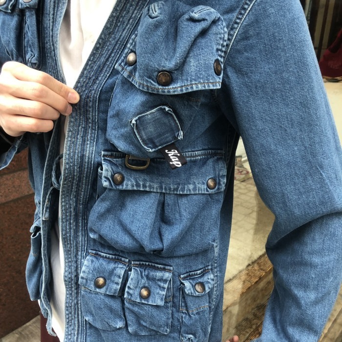 お買い物マラソン限定☆ KAPITAL デニム フィッシング KIMONOシャツ