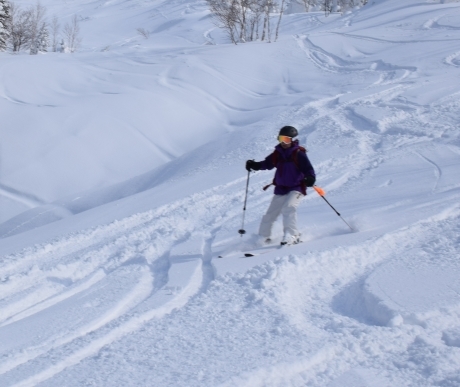 2019年3月3日 快晴の三段山を滑る_c0242406_16384831.jpg