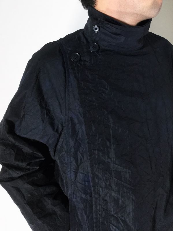 BLUE BLUE JAPAN カゴゾメナイロンオックスラップマント BLUE BLUE JAPAN カゴゾメナイロンオックスラップマント BLUE