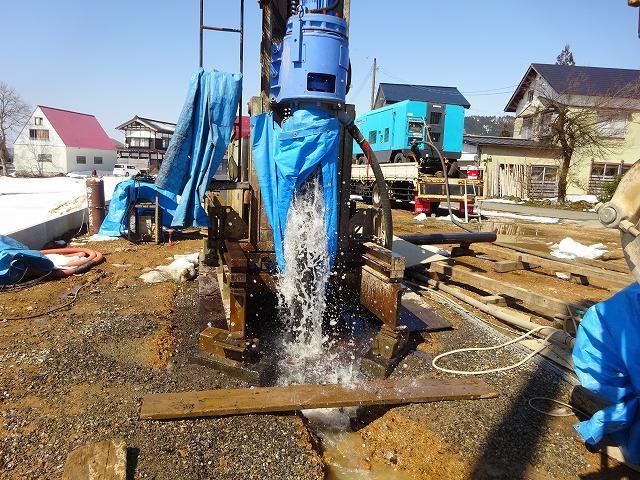 旧大和町にエアー工法の井戸が掘りあがりました_a0084753_19103403.jpg