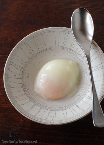 ランチあれこれ、その29。マルチ調理器具で温泉卵かけご飯♪_b0253205_10502067.jpg