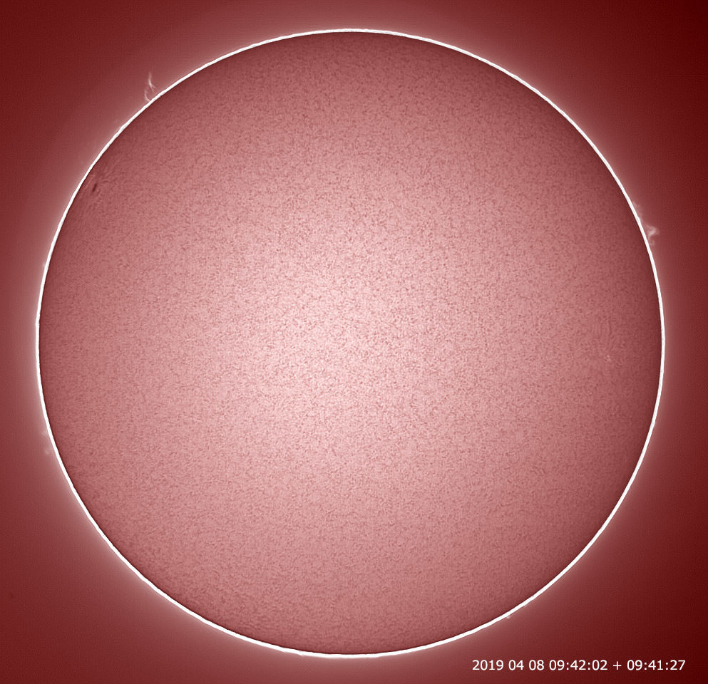 4月8日の太陽 久しぶりの大きな黒点!_e0174091_11192413.jpg