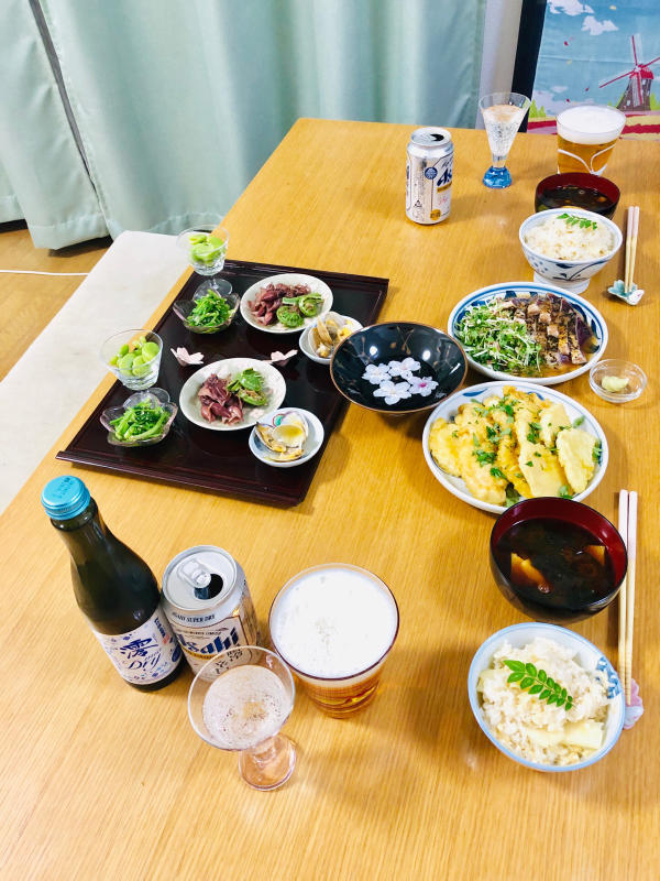 お花見気分の晩ごはん まるの家のごはんと暮らし