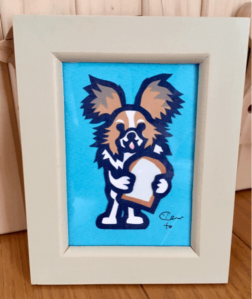 切り絵 : 私とわんこの2人時間