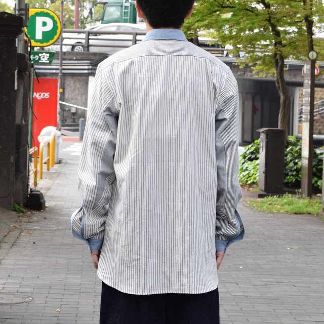 FRANK LEDER(フランクリーダー) STRIPES POCKET MIXED OLDSTYE SHIRT_d0158579_18214177.jpg
