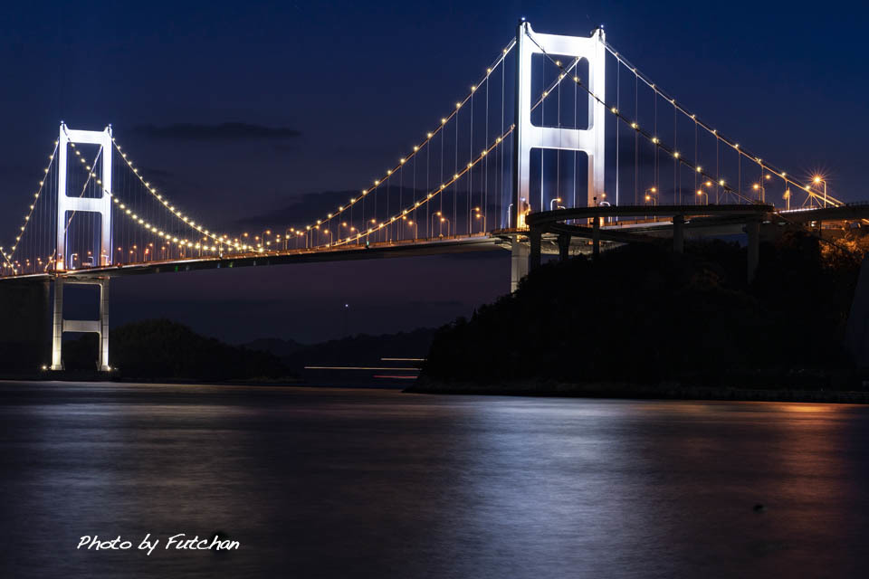 来島海峡大橋　暮れなずむ空_a0158226_20523594.jpg