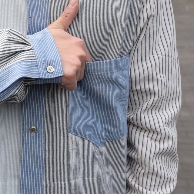 FRANK LEDER(フランクリーダー) STRIPES POCKET MIXED OLDSTYE SHIRT_d0158579_18573220.jpg
