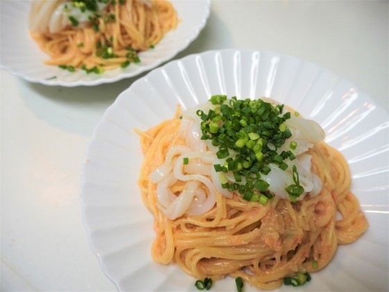 たらこ・いかパスタ_a0258686_06461209.jpg