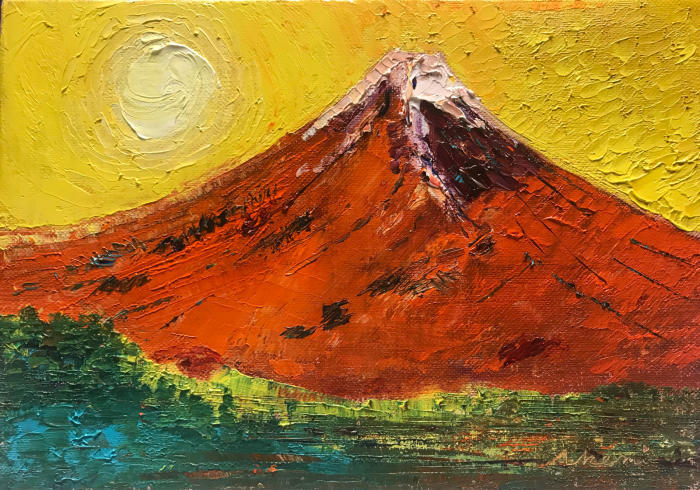 Christmas】アクリル画 F3 風景画 絵画 - 絵画