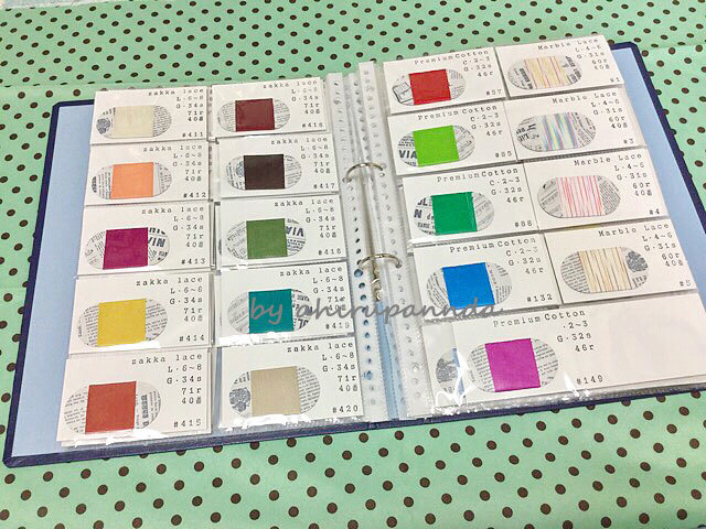 手持ち糸の見本帳作りました 作ってる時間が楽しいから 手持ち糸の見本帳作りました 作ってる時間が楽しいから
