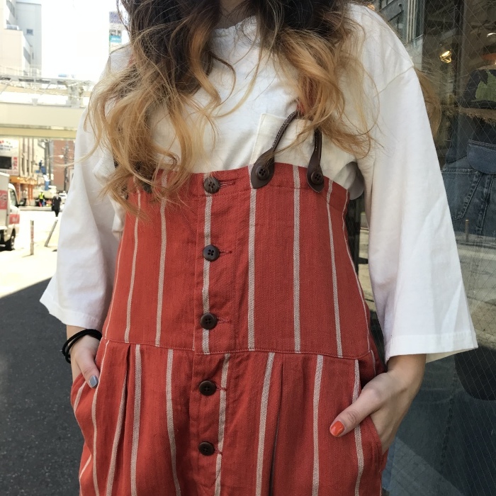 kapital リネンフィリーズ  ストライプ　パブ　サロペットオーバーオール リネンフィリーズストライプパブサロペット : SAPPORO STAFF BLOG