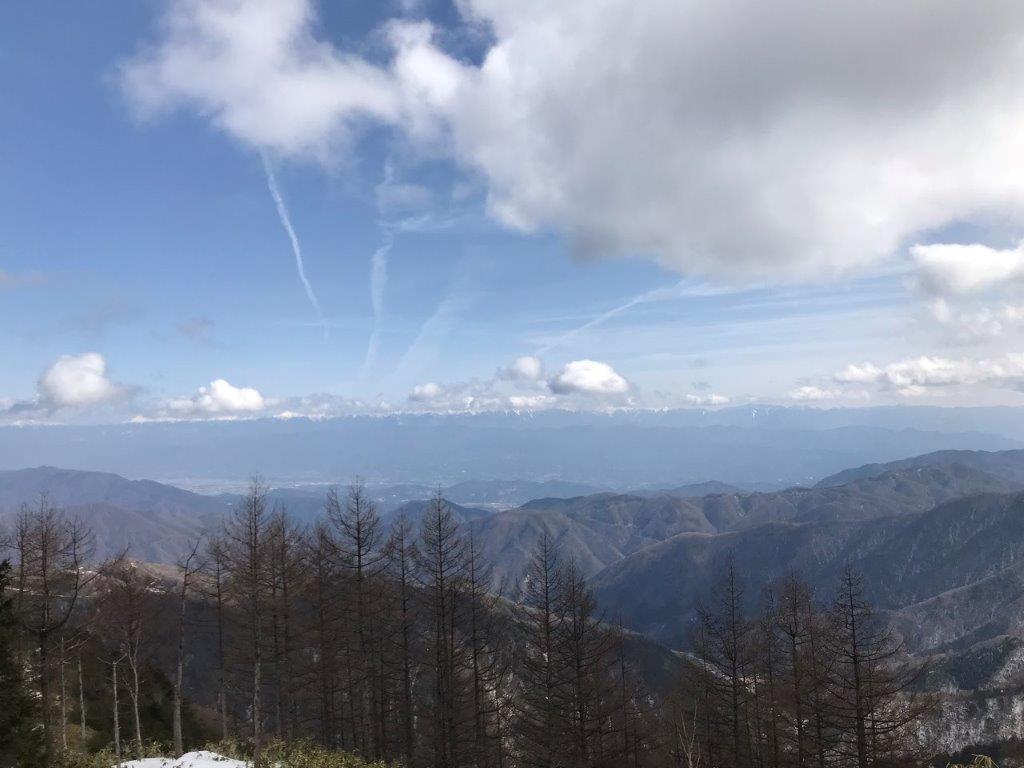 日本画 恵那山 冬