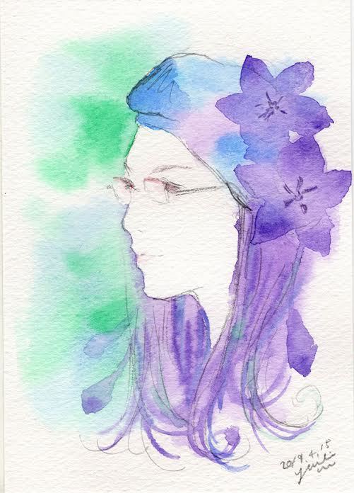私の似顔絵、描いてもらいました!5月18日(土)_f0129557_14583217.jpeg