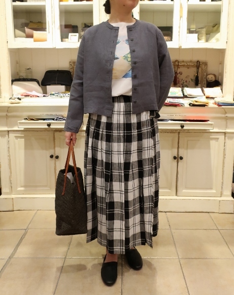 2019年 春夏のオニールオブダブリン リネンキルトスカートです。_c0227633_12484498.jpg