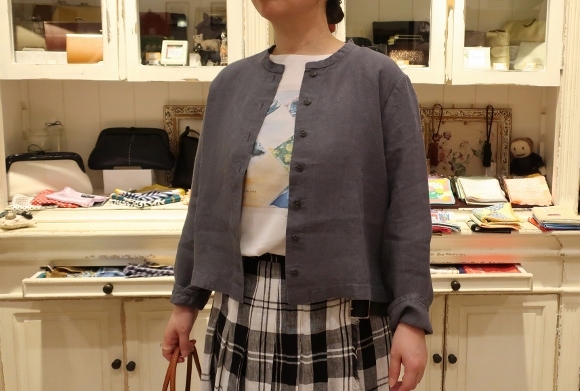 2019年 春夏のオニールオブダブリン リネンキルトスカートです。_c0227633_12492914.jpg