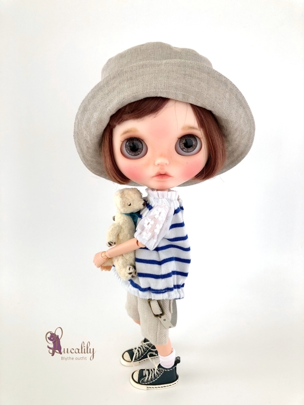 ＊lucalily ＊ dolls clothes＊ Denim Blouson set ＊_d0217189_23592938.jpg