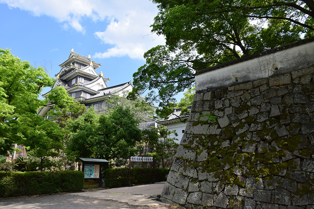 漆黒の烏城、備前岡山城を歩く。　その２「本丸下の段」_e0158128_21015259.jpg