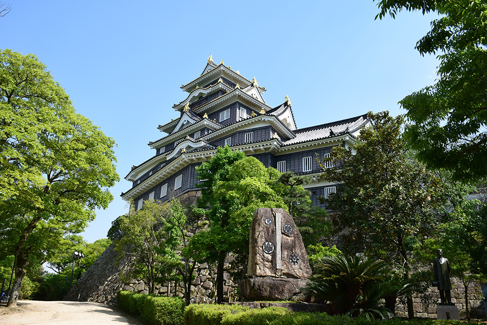 漆黒の烏城、備前岡山城を歩く。 その2「本丸下の段」_e0158128_21050395.jpg