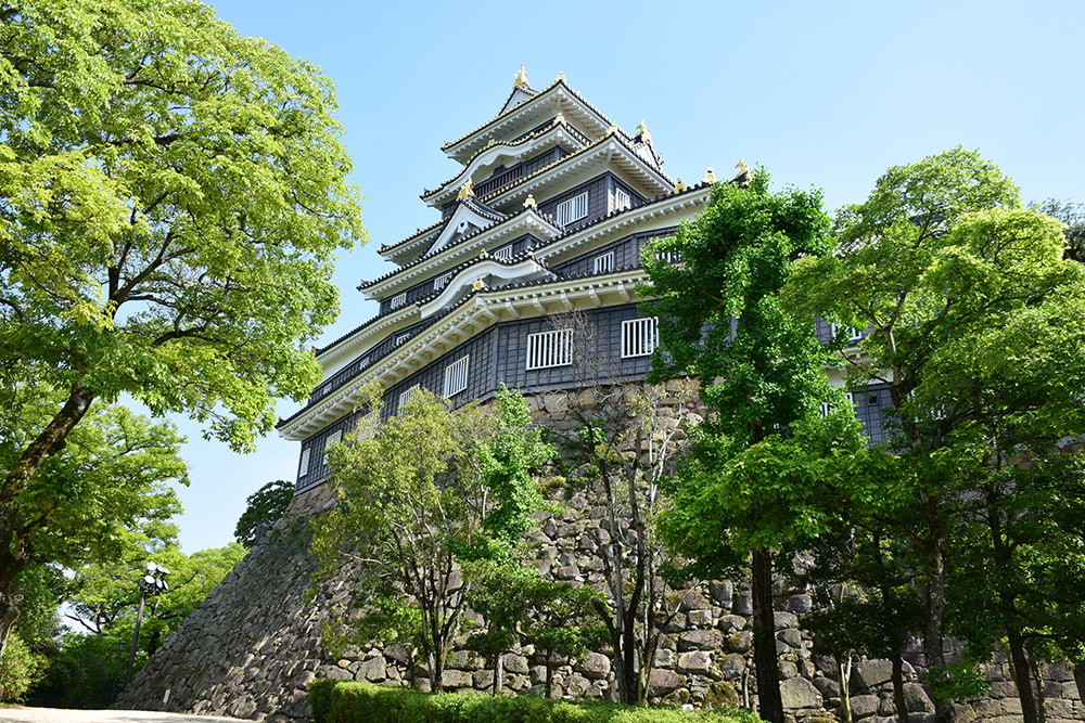 漆黒の烏城、備前岡山城を歩く。　その２「本丸下の段」_e0158128_21074916.jpg