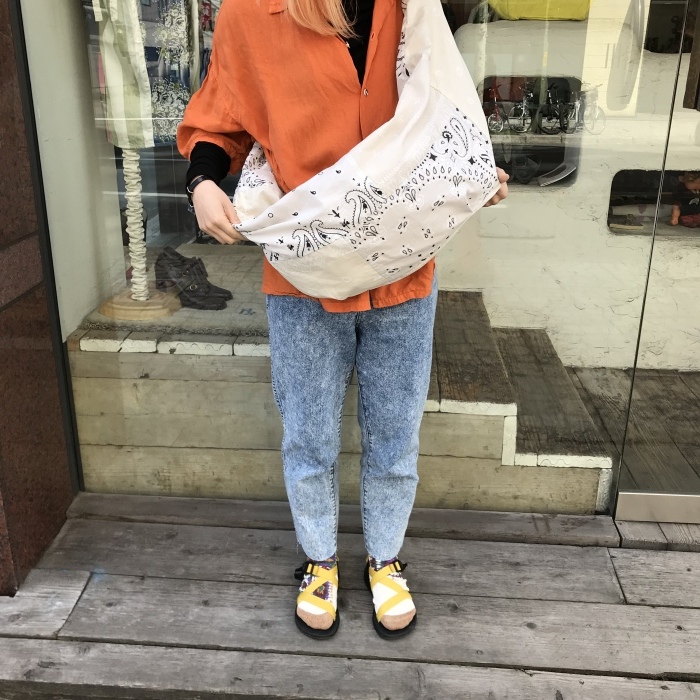 kapital ガーゼバンダナ柄BEACHスナフキン BAG KAPITAL]ガーゼバンダナBEACHスナフキンBAG - TAKE FIVE