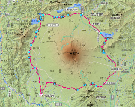 富士山麓一周ドライブ ウォーキング クリのウォーキング日記