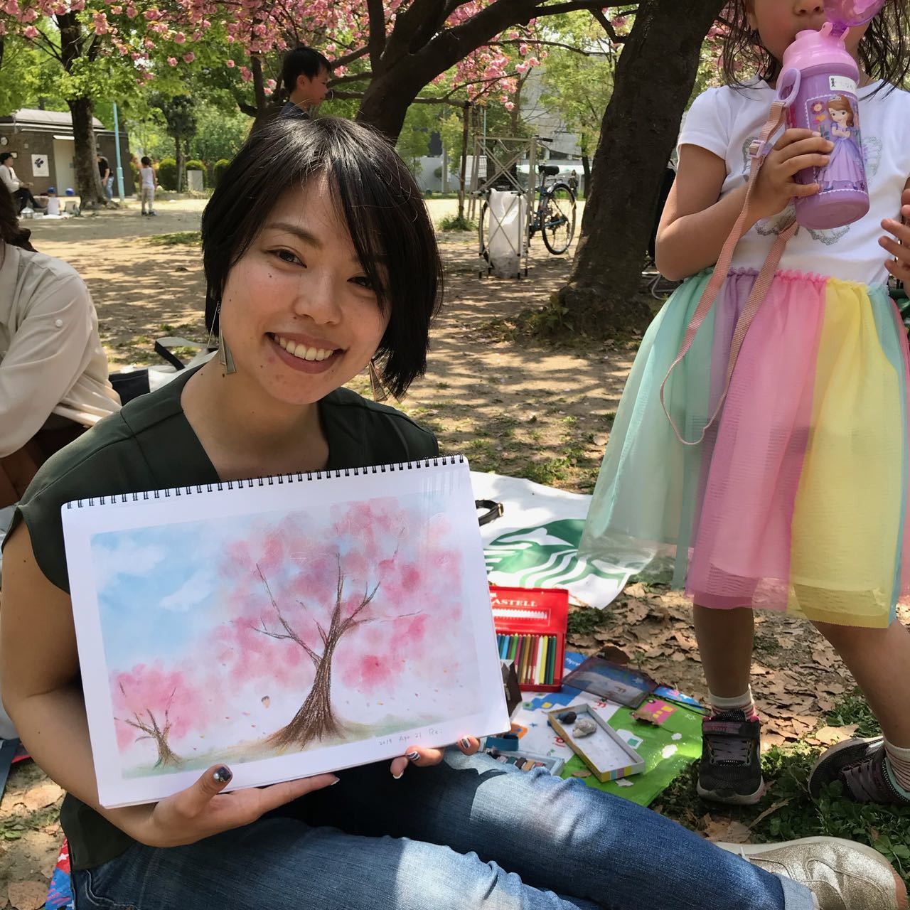 遅咲き桜の写生会〜オトナお絵かき教室ミニ！開催_d0076558_15505039.jpg