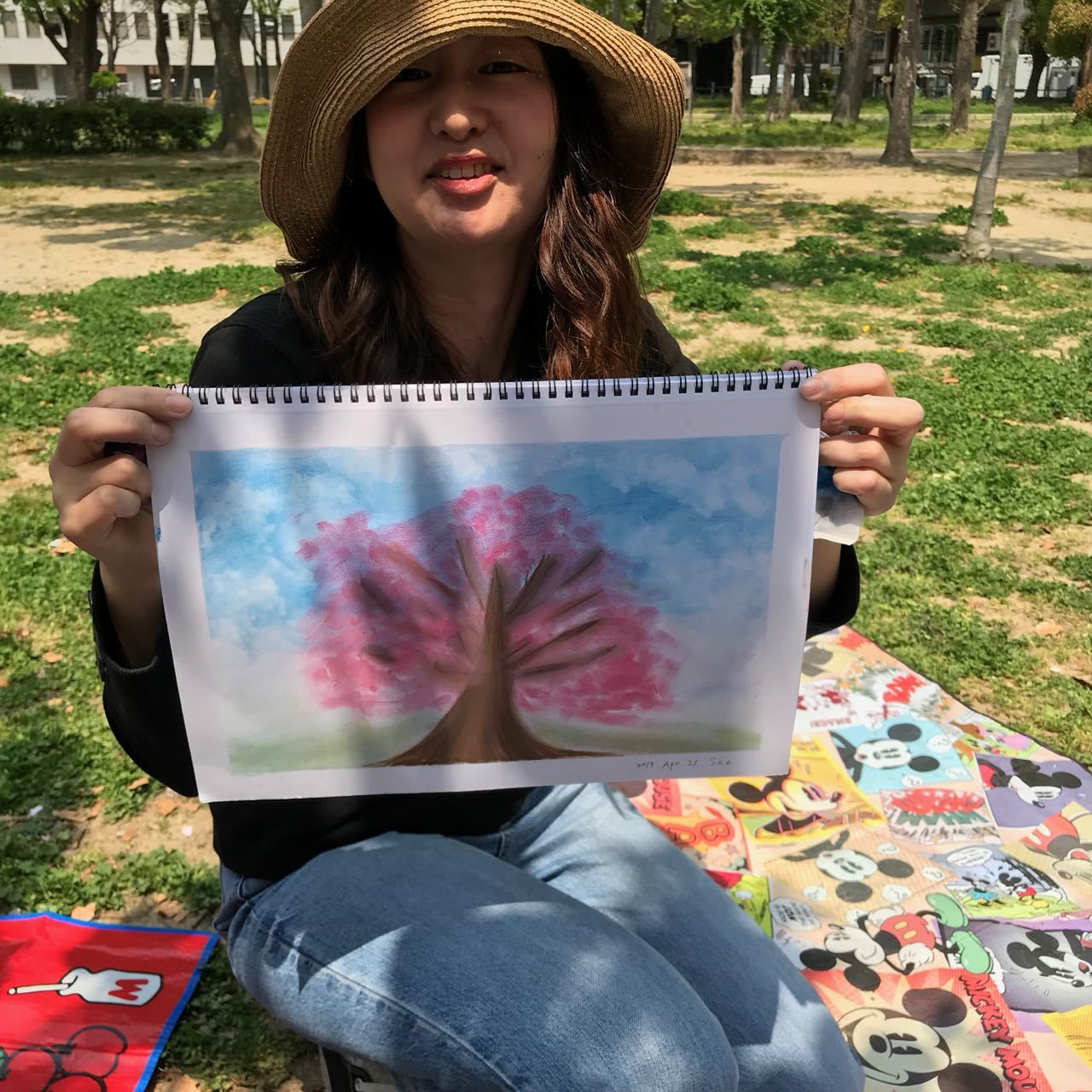 遅咲き桜の写生会〜オトナお絵かき教室ミニ！開催_d0076558_15524131.jpg