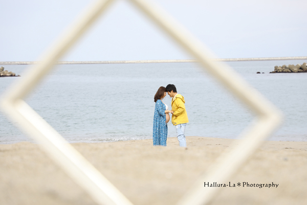 海でマタニティフォト撮影 茨城県 マタニティ ニューボーンフォト 家族写真 出張撮影 Hallura La Photography 茨城県古河市 栃木 群馬 埼玉 千葉