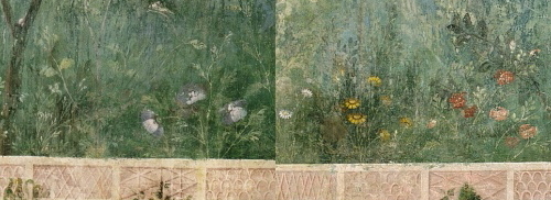 ローマの庭の最古の壁画・ヴィラディリヴィアの下ガーデンルーム_a0113718_03421345.jpg