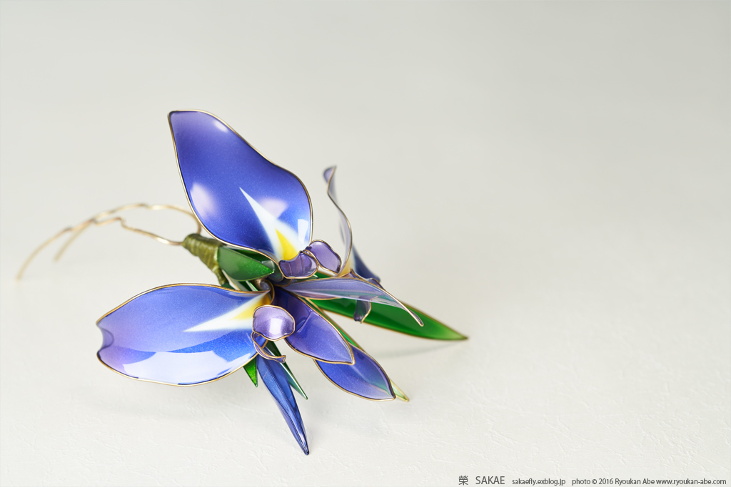 カキツバタ(菖蒲)モチーフのかんざし (2019年 カキツバタ 簪 カキツバタ(菖蒲)モチーフのかんざし (2019年 カキツバタ 簪